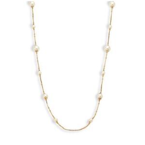 Kate Spade Pearls of Wisdom Gold Station Necklace Pearls & Crystals